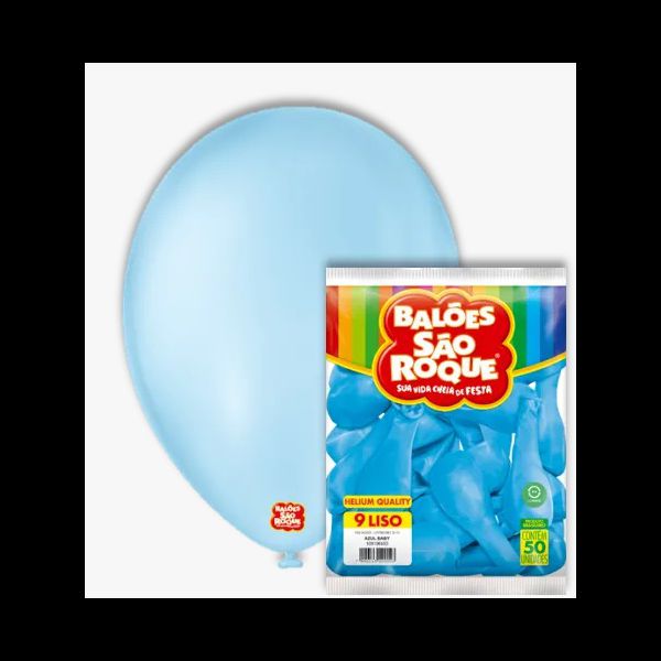 BALOES TAM 9 AZUL BABY C/50 SAO ROQUE - 99479 - CHOKDOCE