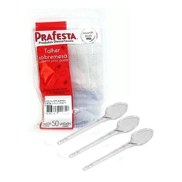 COLHER SOBREMESA CRISTAL C/50 PRAFESTA - 101660 - CHOKDOCE