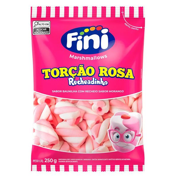 MARSHMALLOW RECHEADO ROSA/BRANCO 250G FINI - 506731 - CHOKDOCE