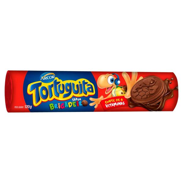 BISCOITO RECH TORTUGUITA BRIGADEIRO 120G ARCOR - 264310 - CHOKDOCE