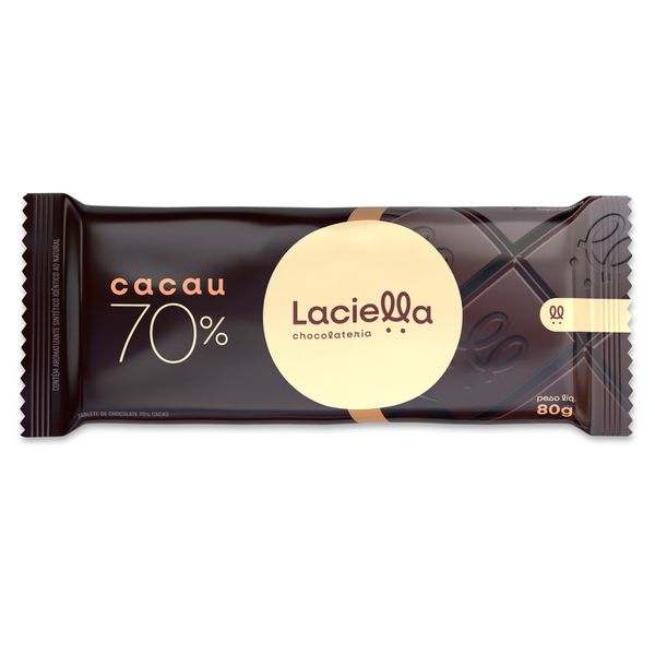 TABLETE 70% CACAU 80G LACIELLA - 487535 - CHOKDOCE