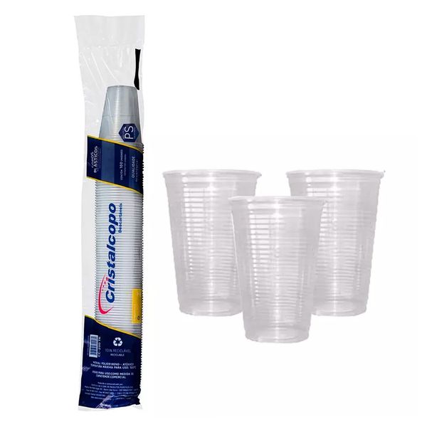 COPO PLAST 200ML TR C/100 CRISTALCOPO - 324434 - CHOKDOCE