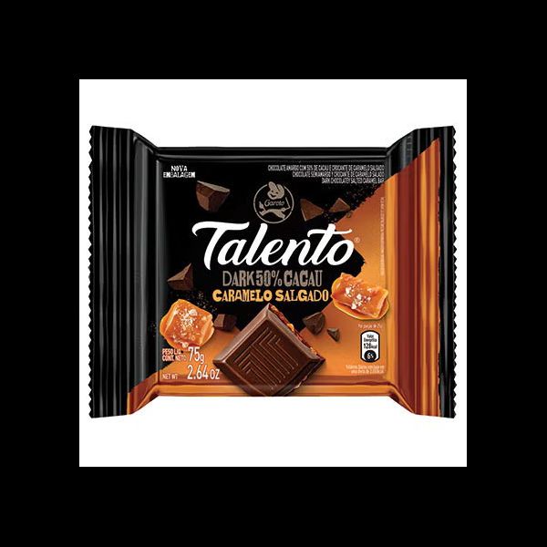 CHOC TALENTO DARK CARAMELO SALGADO 75G GAROTO - 402651 - CHOKDOCE