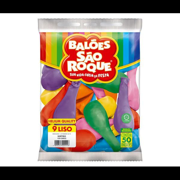 BALOES TAM 9 SORTIDO C/50 SAO ROQUE - 99530 - CHOKDOCE