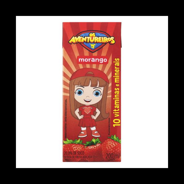SUCO MORANGO 200ML AVENTUREIROS NOTCO - 667913 - CHOKDOCE