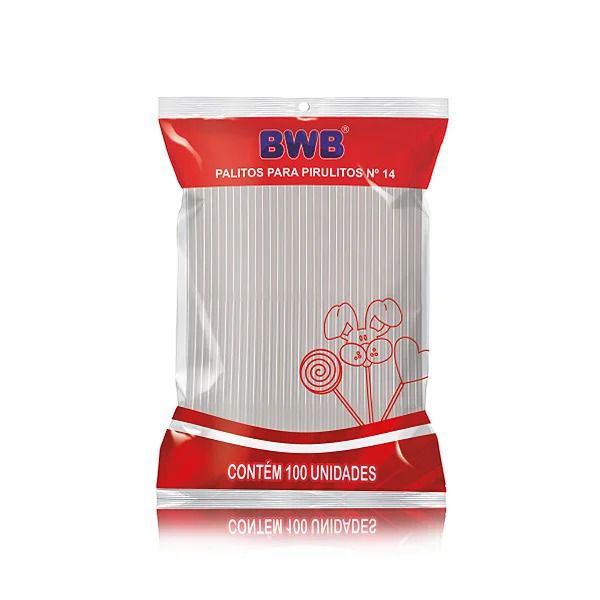 PALITOS PLASTICO P/ PIRULITO MEDIO CRISTAL C/100 BWB - 450027 - CHOKDOCE