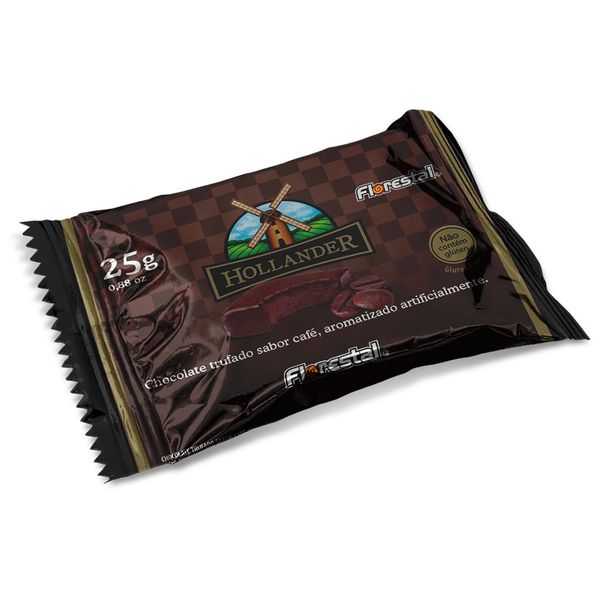 CHOCOLATE HOLLANDER TRUFADO CAFE 25G FLORESTAL - 695817 - CHOKDOCE