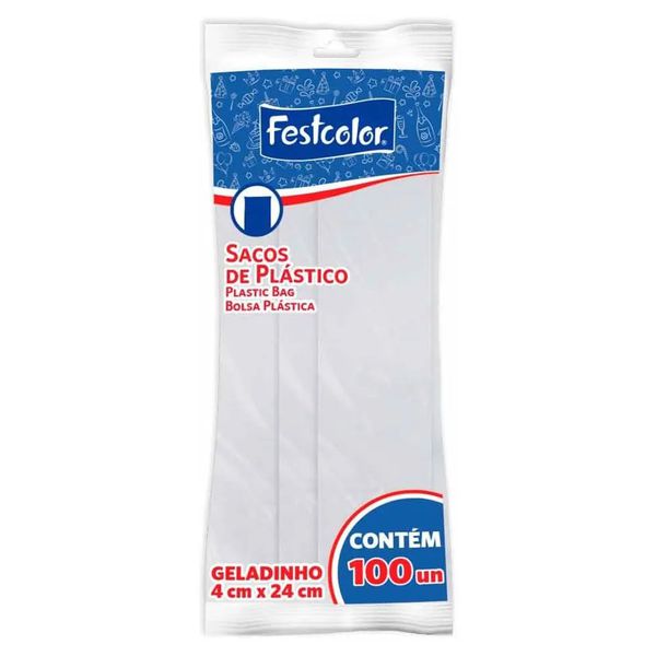 SACO GELADINHO C/100 FESTCOLOR - 586498 - CHOKDOCE