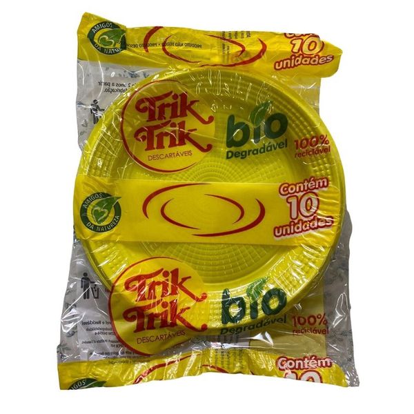 PRATO DE BOLO BIO AMARELO PB 15 TRIK TRIK - 471107 - CHOKDOCE