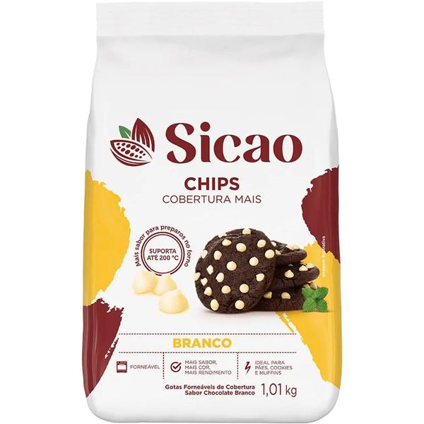 COBERT BRANCO CHIPS 1.01KG SICAO - 298025 - CHOKDOCE