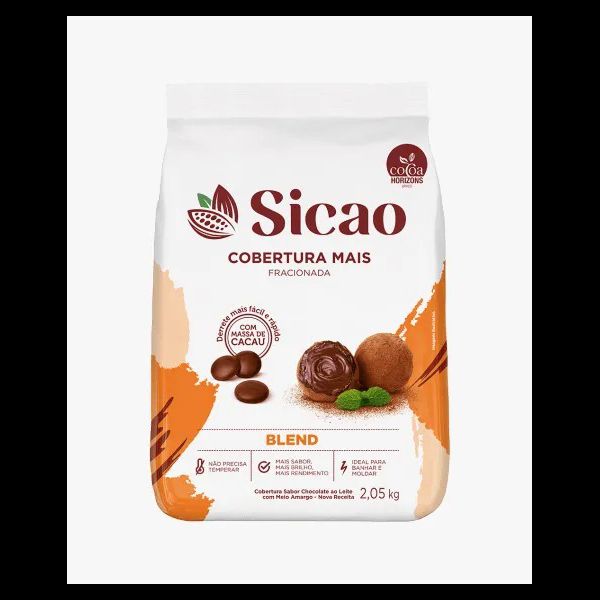 COBERTURA GOTAS CHOCOLATE BLEND 2.05KG SICAO - 314800 - CHOKDOCE