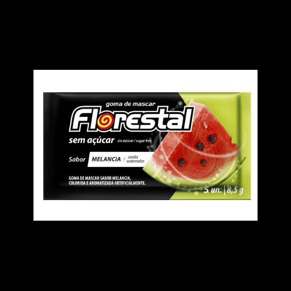 CHICLE LAMINADO MELANCIA 8.5G FLORESTAL - 713900 - CHOKDOCE