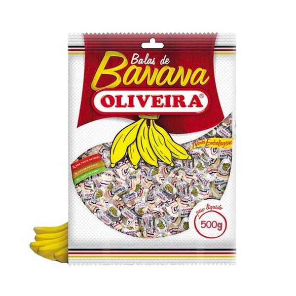 BALA DE BANANA 500G OLIVEIRA - 533720 - CHOKDOCE