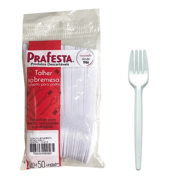 GARFO SOBREMESA BRANCO C/50 PRAFESTA - 101745 - CHOKDOCE
