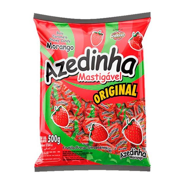 BALA MASTIGAVEL AZEDINHA MORANGO 500GR CORY