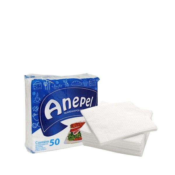 GUARDANAPO ANEPEL PQ 20X22CM C/50 BRANCO - 104746 - CHOKDOCE