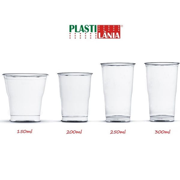 COPO CRYSTAL BELLO 250ML C/25 PLASTILANIA - 241427 - CHOKDOCE