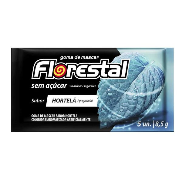 CHICLE LAMINADO HORTELA 8.5G FLORESTAL - 713863 - CHOKDOCE