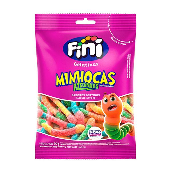 BALA MINHOCAS CITRICAS 90G FINI - 69755 - CHOKDOCE