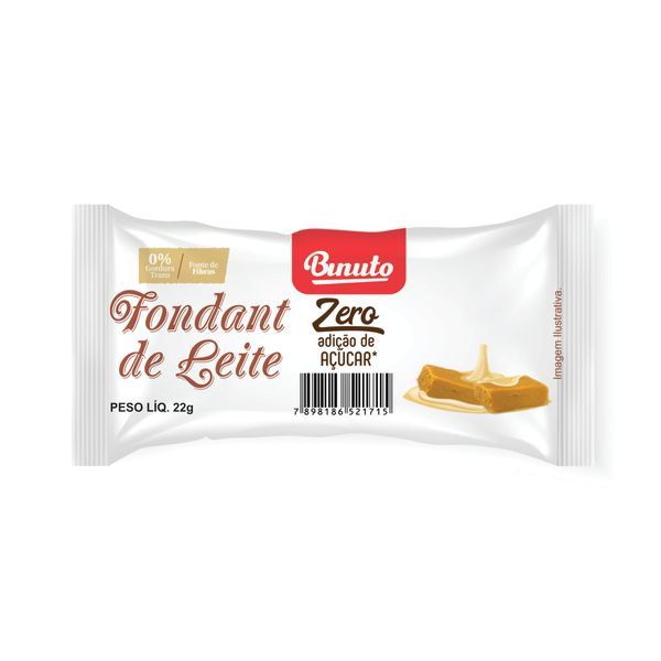FONDANT COM LEITE ZERO 22G BINUTO - 629515 - CHOKDOCE