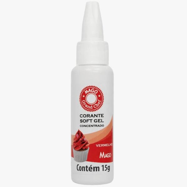 CORANTE SOFT GEL VERMELHO 15G MAGO - 433563 - CHOKDOCE