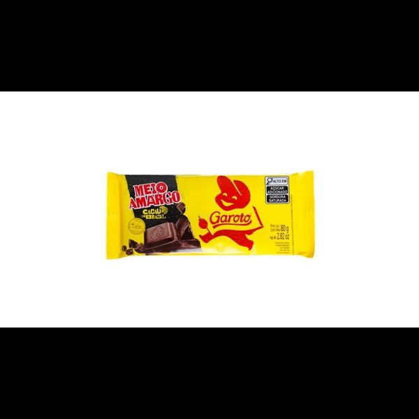 CHOC TABLETE MEIO AMARGO 80G GAROTO - 410946 - CHOKDOCE