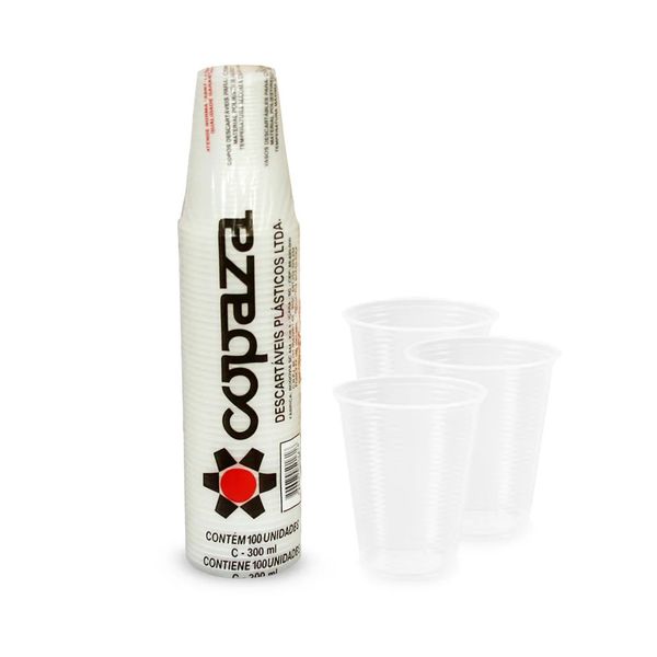 COPO TRANSP 300ML C/100 COPAZA - 106733 - CHOKDOCE