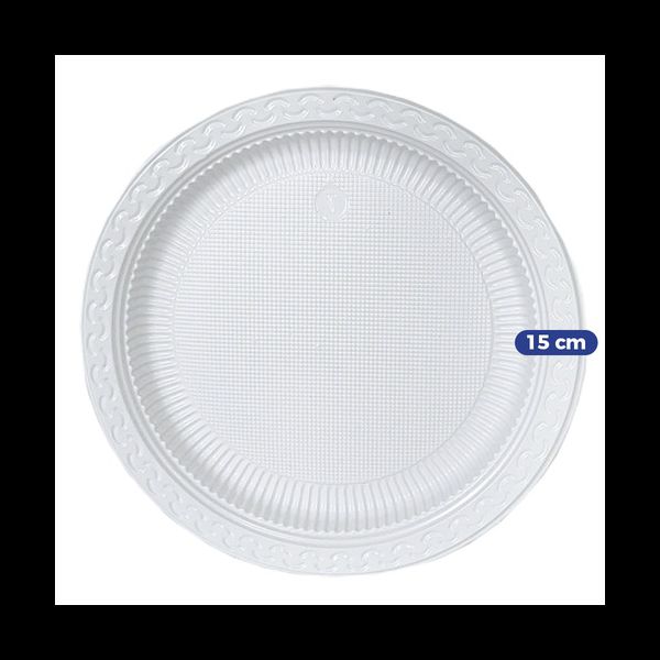 PR-15 PRATO PLAST BCO PEQUENO 15CM BIPACK - 689205 - CHOKDOCE
