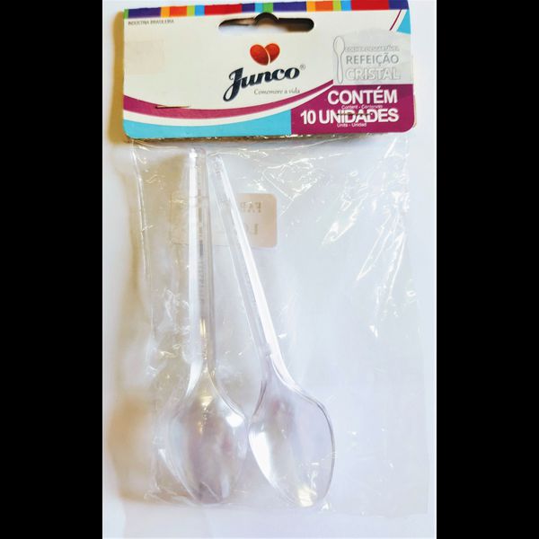 COLHER DESCARTAVEL REFEICAO CRISTAL C/10 JUNCO - 701280 - CHOKDOCE
