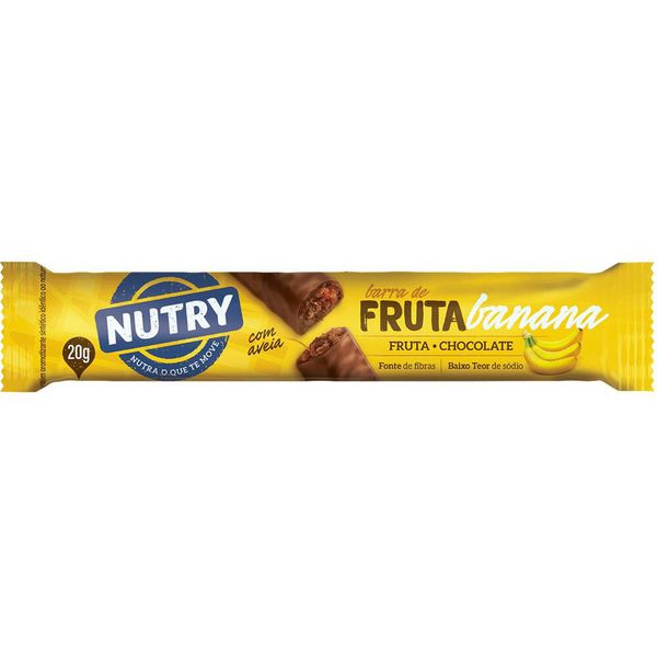 BARRA FRUTA BANANA C/CHOCOLATE 20G NUTRY - 82297 - CHOKDOCE