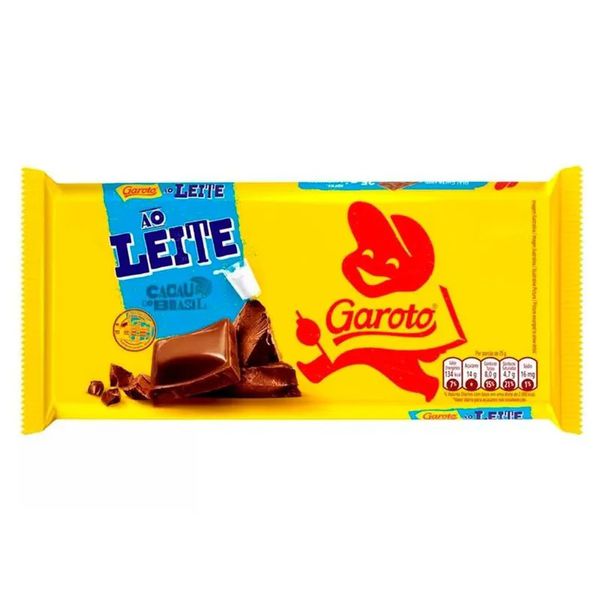 CHOC TABLETE AO LEITE 80G GAROTO - 412490 - CHOKDOCE