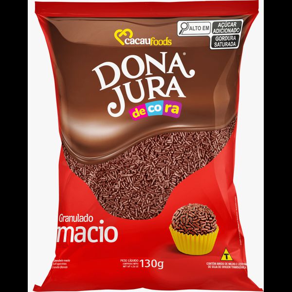 GRANULADO MACIO SABOR CHOCOLATE 130G CACAU FOODS - 708623 - CHOKDOCE