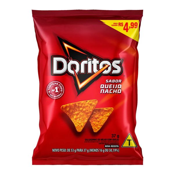 DORITOS QUEIJO NACHO 37G ELMA CHIPS - 295697 - CHOKDOCE