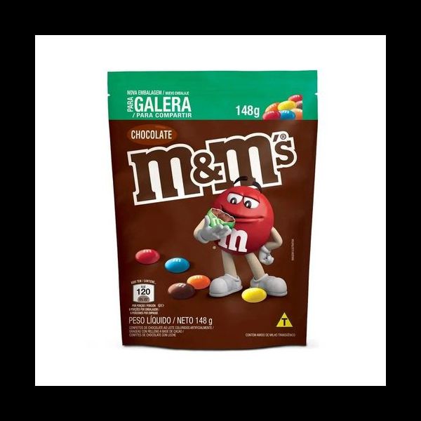 M&M'S CHOCOLATE AO LEITE POUCH 148G - 414753 - CHOKDOCE
