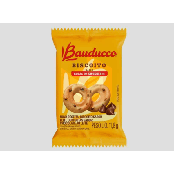 BISCOITO LEITE C/GOTAS 11.8G BAUDUCCO - 512121 - CHOKDOCE
