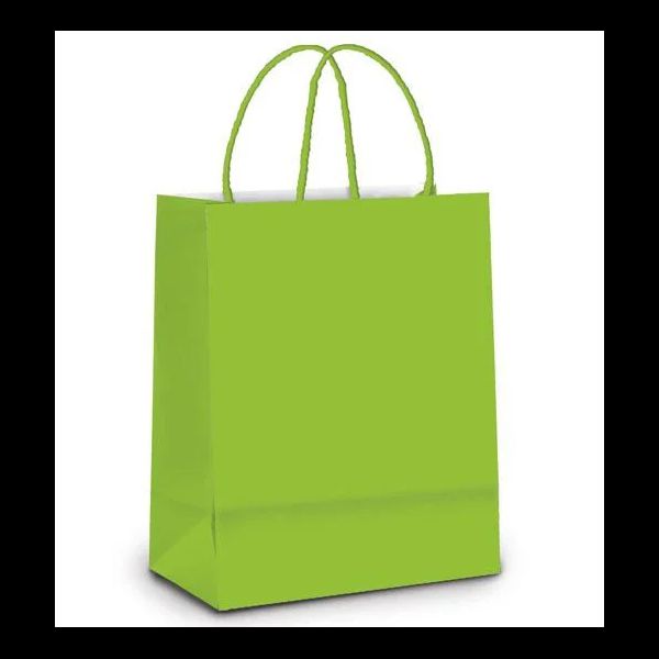 SACOLA PAPEL VERDE P 21.5X15X8.5CM CROMUS - 393379 - CHOKDOCE