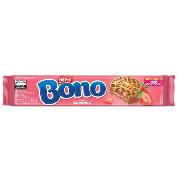 BISCOITO BONO MORANGO 90G NESTLE - 456371 - CHOKDOCE