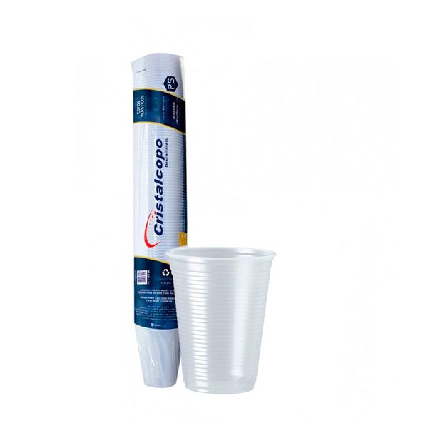COPO PLAST 300ML TR C/100 CRISTALCOPO - 323154 - CHOKDOCE
