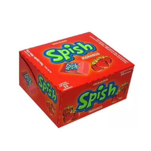 CHICLE SPISH MORANGO 160G SUKEST - 672221 - CHOKDOCE