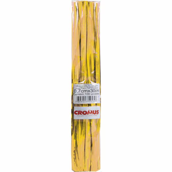 FECHO PRATICO RS GOLD 7MMX30CM C/100 CROMUS - 614054 - CHOKDOCE