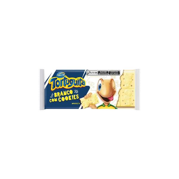 CHOCOLATE TABLETE TORTUGUITA BRANCO COOKIES 80G ARCOR - 274012 - CHOKDOCE
