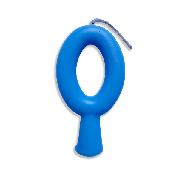 VELA ANIVERSARIO TUBULAR CANDY AZUL N.0 JUNCO - 708883 - CHOKDOCE