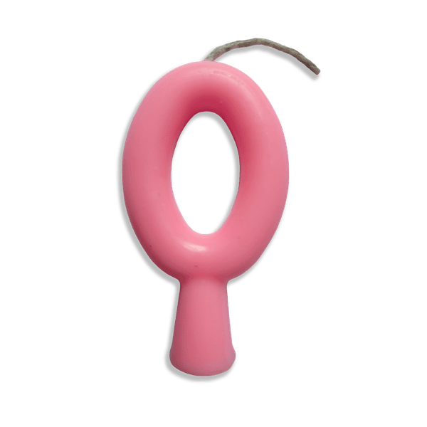 VELA ANIVERSARIO TUBULAR CANDY ROSA N.0 JUNCO - 708999 - CHOKDOCE