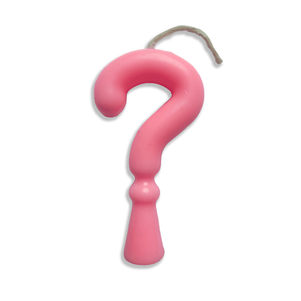 VELA DE ANIVERSÁRIO TUBULAR CANDY ROSA INTERROGACAO JUNCO - 708982 - CHOKDOCE