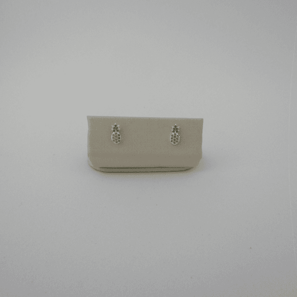 Brinco Abacaxi Mini Zirconia Amarela e Verde