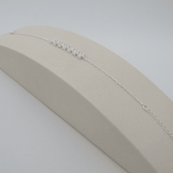 Pulseira 7 Zircônias Retângulares 