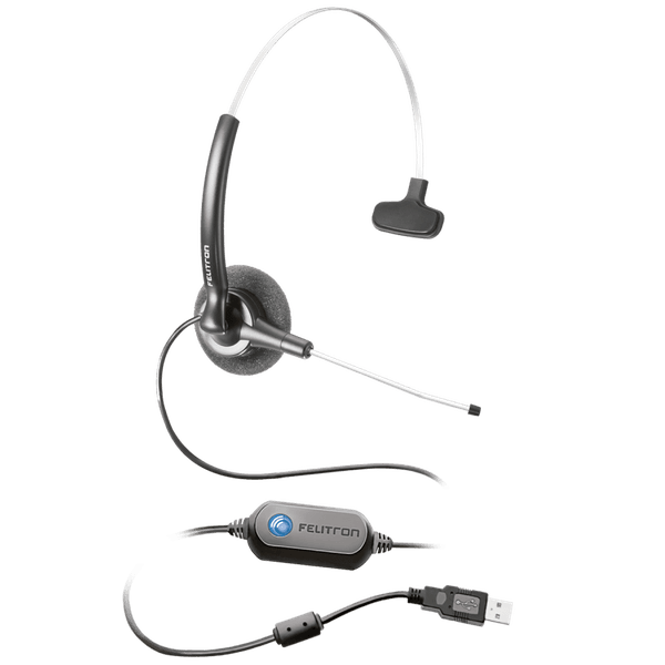 Headset Profissional USB Felitron - Stile Compact VoIP Slim