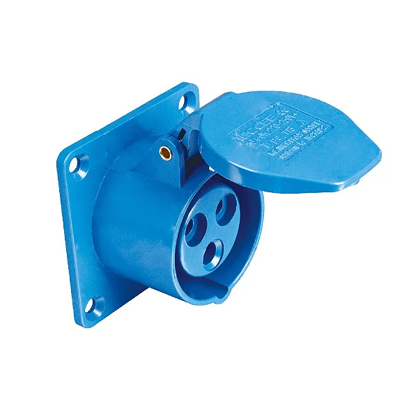 TOMADA EMBUTIR INDUSTRIAL 250V 32A 3P+T 9H AZUL WEG