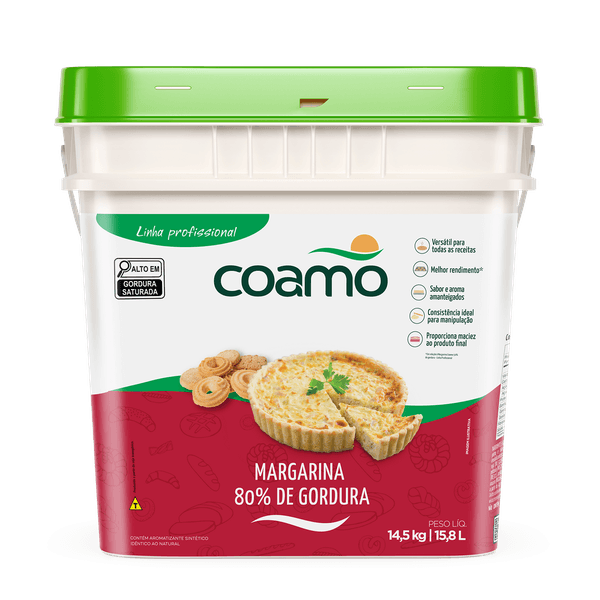 MARGARINA 80% S/SAL 14,5KG COAMO