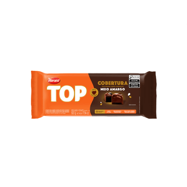 COB BARRA MEIO AMARGO TOP 500GR HARALD